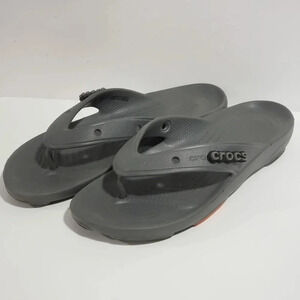 Crocs Iconic  Comfort Unisex M/6-W/8 Gray Slides/Sandles Slip On .